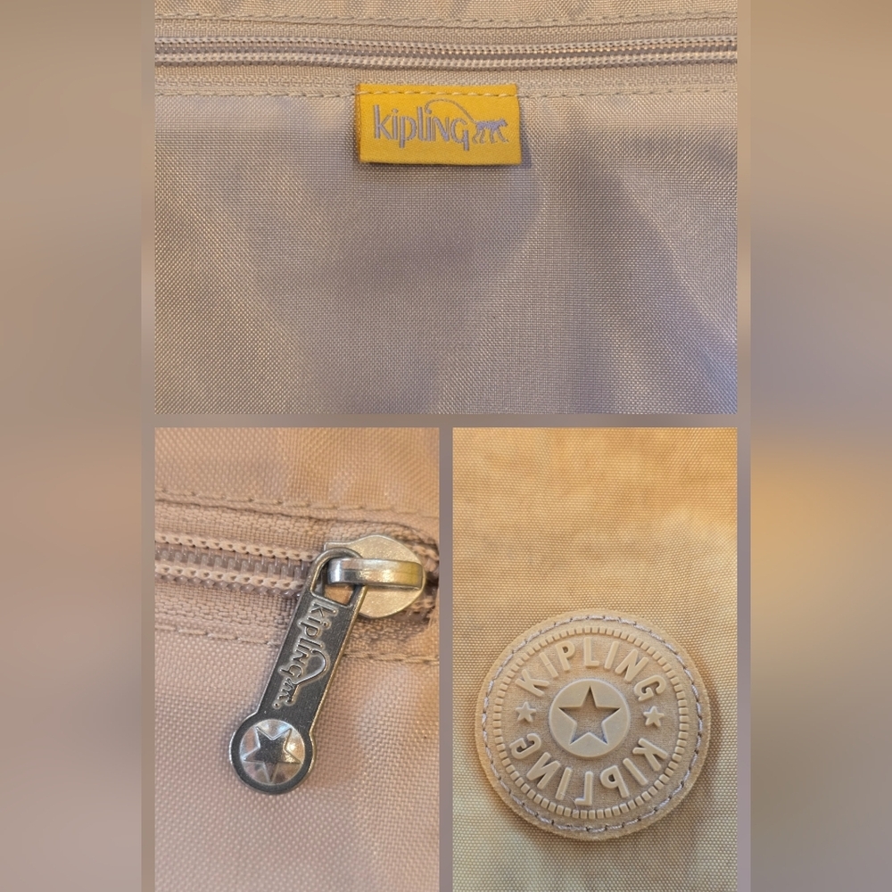 Kipling Mustard Yellow Nylon Backpack with Monkey Charm - Picture 12 of 15